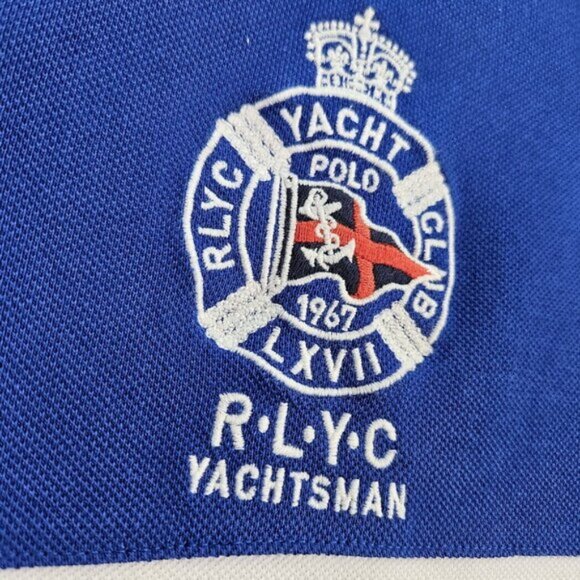 Polo Ralph Lauren Custom Slim Fit Big Pony Mesh Polo Shirt RLYC Yachtsman Mens M - Picture 5 of 10
